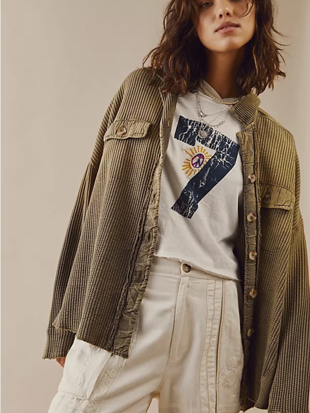 Free People FP One Scout Dip Dye Jacket sz L